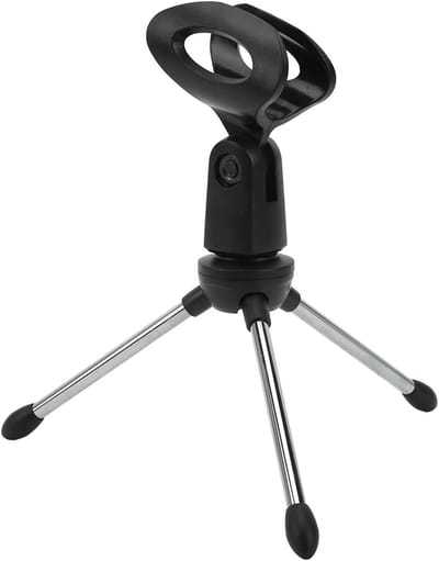 Verstelbare Microfoonstandaard voor Bureau, Tripod Microfoonhouder met Afneembare Clip en 5/8-Inch Draad, Ideaal voor Conferenties en Live Uitzendingen
