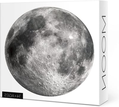 Ronde Puzzel - Maan Puzzel - Ontspanning Thuis - Letters op Achterkant - 1000 Stukjes - Grijs