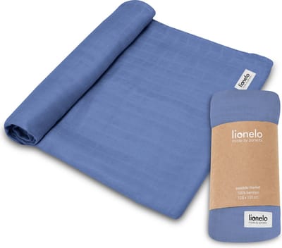 Lionelo Bamboo Swaddle - Inbakerdoek / Babydeken 120x120 cm - 100% Bamboe Katoen - Antibacterieel, Schimmelwerend & Hypoallergeen - Thermoregulerend - Wasbaar - Zacht & Ademend - Voor Gevoelige Huid
