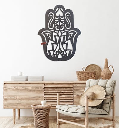 FBRK. Geometrische Boho Hamsahand - Wood