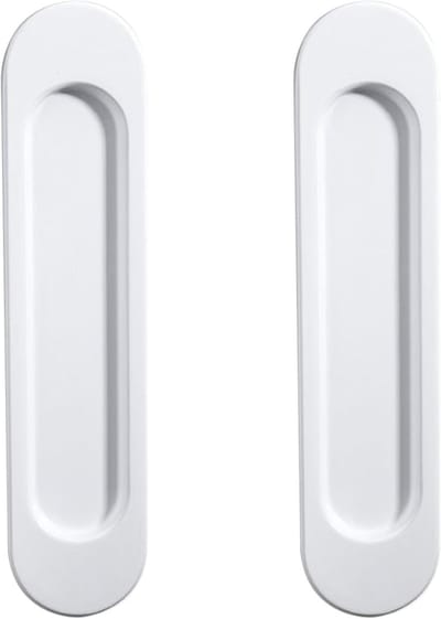 Set van 2 Zelfklevende Ovale Handgrepen voor Schuifdeuren, Aluminium Handvat voor Kasten en Lades, Naadloze Montage
