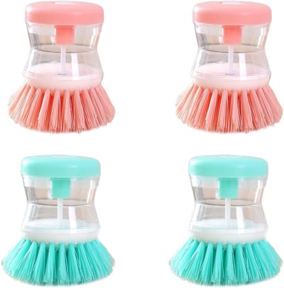 Multifunctionele Schoonmaakborstels voor Keukenaccessoires - 4 Stuks Potborstels voor Effectieve Reiniging