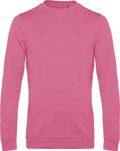Sweater 'French Terry' B&C Collectie maat S Pink Fizz/Roze