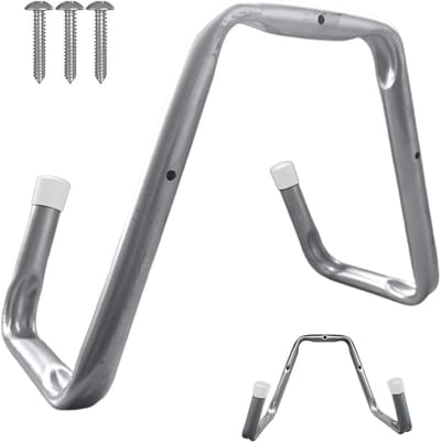 Ladderrek - Gereedschapshaak - Garage opslag - Zware constructie - 29 x 22 x 16 cm - Zwart