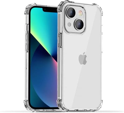 Smartphonica Telefoonhoesje Geschikt voor iPhone 13 transparant hoesje flexibel met stootrand geschikt voor iPhone 13
