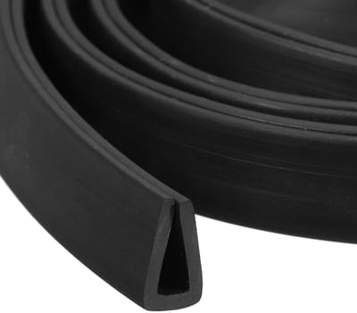 Allecto - U-Channel Edge Protection - Rubber beschermstrip - 6.6ft lengte - Zwart - Randbescherming - Geschikt voor scherpe randen - 3.5-4mm dikte