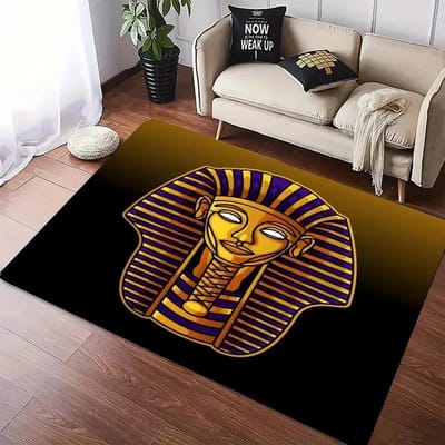 Grappig Oud Egypte Egyptische God Egyptische Kat Anubis Tapijt voor Woonkamer Slaapkamer Bank Deurmat Vloerkleed, Kindermat met Antislip 40x60cm (16x24in)
