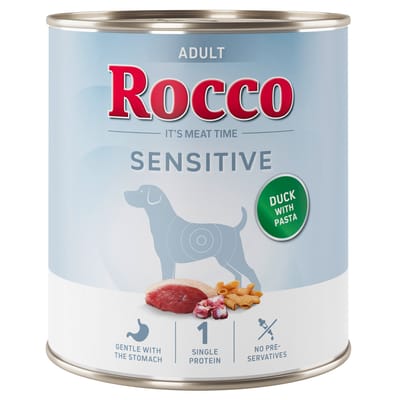 Rocco Sensitive 6 x 800 g Hondenvoer - Nieuw Receptuur - 6 x 800 g: Eend met Noedels