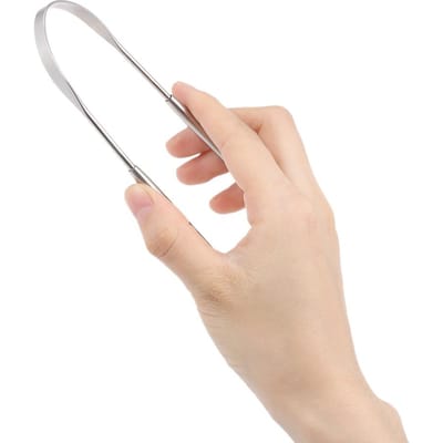 Grattoir à Langue Acier Inoxydable Nettoyeur Haleine Fraîche Nettoyage Langue Enduite Brosse à Dents Outils de Soin d'Hygiène Bucco-Dentaire
