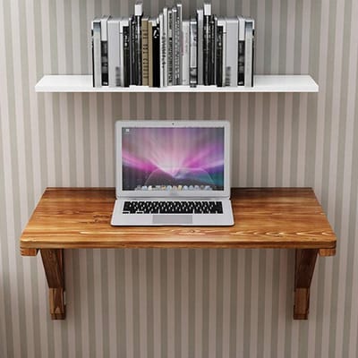 Inklapbaar Bureau - Wandtafel Klaptafel - Ruimtebesparend Werken - Massief Hout Constructie - 100x50cm - Veelkleurig