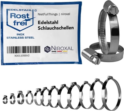 Slangklemmen RVS - Wormklemmen Bandklemmen - Slangen Bevestigen - Puntgelaste Verbinding - 35-50mm - Zilverkleurig