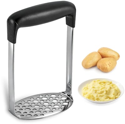Dailygoods- Aardappelstamper Hoogwaardige RVS - Handvat - Groente/fruit pureer tool - Duurzaam - Keukengerei - Comfortabel gebruik - Pureestamper