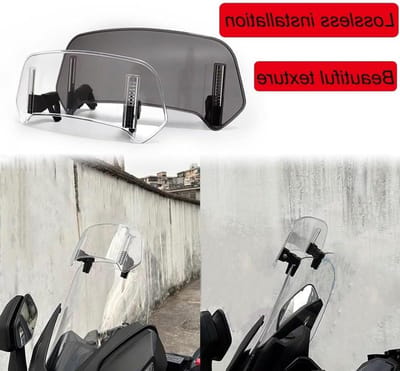 Motorfiets Windscherm Verlenging - Winddeflector Spoiler - Motorrijden Beschermen - Hoge Sterkte Materiaal - 1 Aantal - Grijs