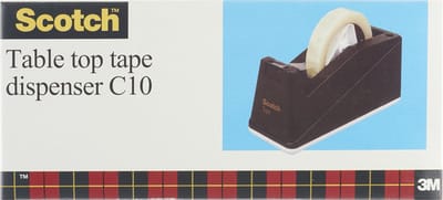 Plakbandhouder scotch c10 verzwaard zwart | 6 stuks