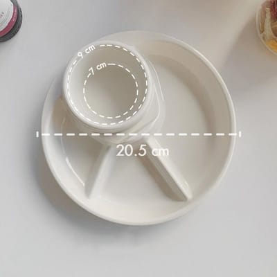 Rond PP Ontbijtblad Baby Complementaire Maaltijd Portioneerbord Wit Verdeelschijf Fruit Brood Salade Snack Serveerschaal gray