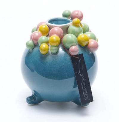 Vaas - Villa Pottery - Woondecoratie - Decoratie - Voorjaar - Porselein - Waterdicht - Piccadilly 1_2 Blue
