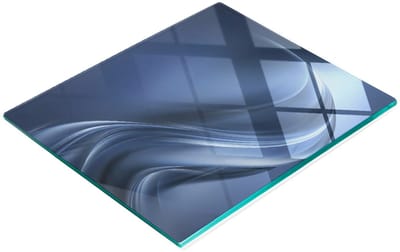 Decoratieve keukensnijplank van gehard glas met grijze golfprint, 60x52 cm