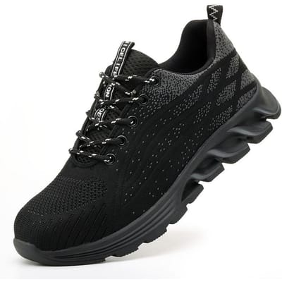 Dames Werkschoenen met Stalen Neus Vrouwelijke Veiligheidsschoenen Anti-Perforatie Werksneakers voor Dames Antislip Werklaarzen met Bescherming 37 black