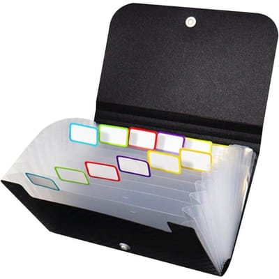 Kleine Bestandsmap Ontvangstmap A6 Accordeonmap 7-laags 13-laags Bestandsmap Waterdicht met Zelfklevende Index Tabs