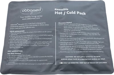 ObboMed MV- 5470 warm en koud kompres (hot-cold pack) - herbruikbaar- 1 stuk – groot formaat (40 x 30 cm) - hulpmiddel tegen spierpijn, stijve spieren en fysieke pijnen