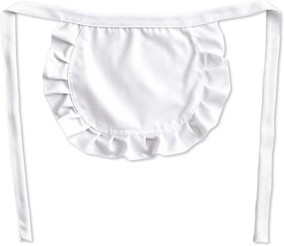 Schort voor Dames en Meisjes, Verstelbare Half Taille met Ruches, Voor Thuis, Keuken, Restaurant, Koffiehuis, Bakken, Feest of Cosplay Kostuum Accessoire