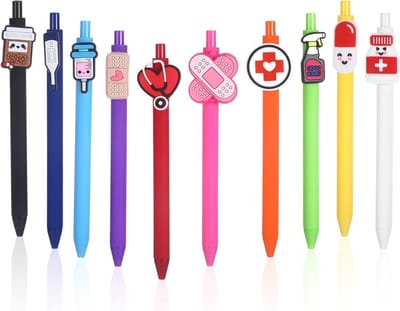 10 Stuks Grappige Balpen, Leuke Cadeaus voor Verpleegkundigen, Cartoon Pen voor Medisch Personeel, Creatieve Kantooraccessoires voor Artsen en Verzorgenden