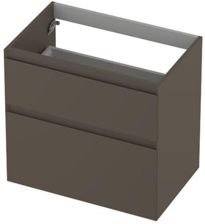 INK - Onderkast 2 Laden Greeploos Gelakt 45gr A-symmetrisch - 700x450x650 Mm - Mat Taupe