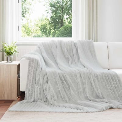 vidaXL - plaid - Grijs - 240 - x - 220 - cm - 1.36 - kg - Fleece