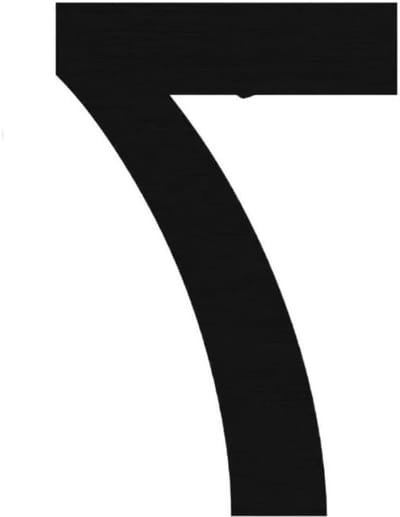 Huisnummer Metaal - Adrescijfer Deur - Huisadres Aangeven - Zelfklevende Bevestiging - 15 cm - Zwart