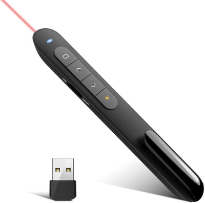 longziming -2.4G Draadloze Presentatie Afstandsbediening – Plug & Play – 200m Bereik – Multifunctionele Presenter met USB-Ontvanger