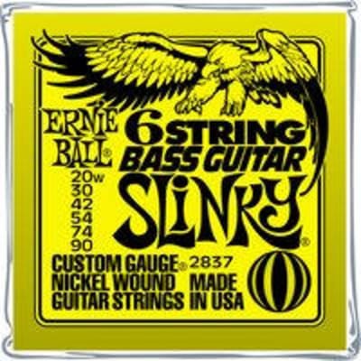 Ernie Ball Slinky Nickel Wound Bass - Basgitaarsnaren - Slinky 6 Snaren - 20-90 - Basgitaar