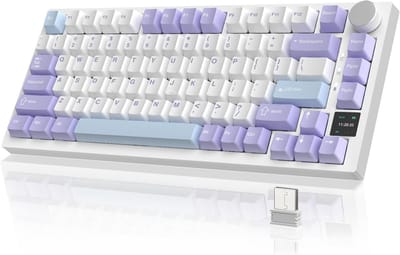 Mechanisch 75% TKL Gamingtoetsenbord met RGB-verlichting en TFT-kleurendisplay - Draadloos en Bedraad