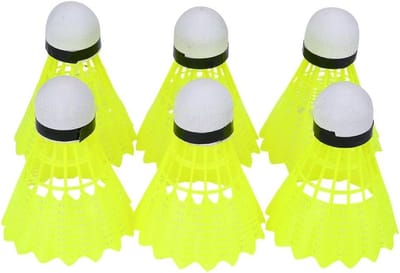 Badminton Ballen - Vliegende Ballen - Sport Training - Duurzaam Nylon - 6 Stuks - Geel