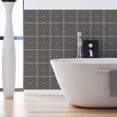 Zelfklevende tegelmuurstickers voor keuken en badkamer - 9 Oosterse Hadera tegelstickers - 9 stickers 10x10cm