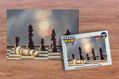 Puzzel Het schaakbord op een tafel - Legpuzzel - Puzzel 1000 stukjes volwassenen