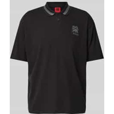 Poloshirt met labelprint, model 'Dodac'