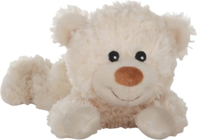 Habibi Warmte/magnetron opwarm knuffel - Beer - wit - 31 cm - pittenzak - geen lavendelgeur