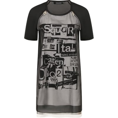 Dsquared2 zijden mini-jurk met print