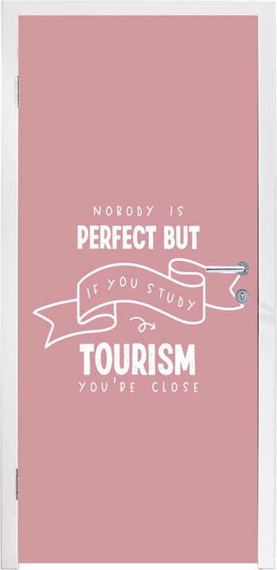 Deursticker Toerisme - Quotes - Studenten - Studie - 95x235 cm - Deurposter