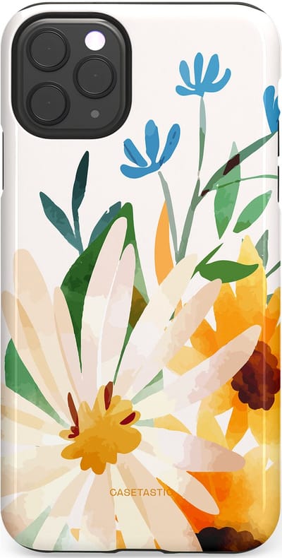 Casetastic Hoesje Geschikt voor Apple iPhone 11 Pro Max - Stijlvolle Beschermende Duo-layer Case - Veld vol zon