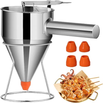 Beslag Dispenser - Bakgereedschap - Perfect Bakken - Met Stabiele Standaard - 27 x 27 x 17 cm - Zilver