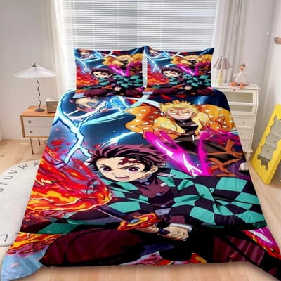 Dekbedovertrek Demon Slaye 3D Exquisite Muichiro tokito Anime Digitale Print Beddengoed Set Dekbed Bed Jeugd Huisdecoratie Jongens Cadeau 100x135cm