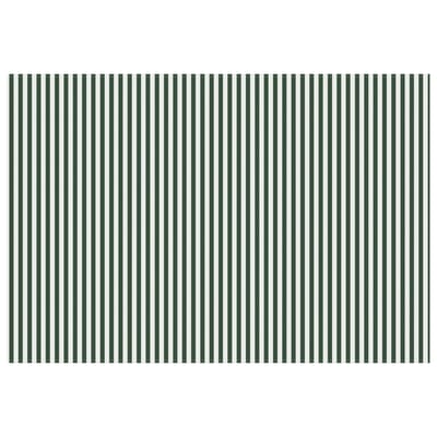 vidaXL - Vervangingsdoek - voor - zonnescherm - Groen - en - Wit - 300 - x - 250 - cm