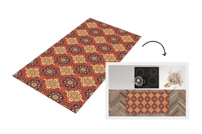 Keukenloper 120x60 cm - Keukenmat vinyl Mandala - Bloemen - Boho - Patronen - Keukenmatten loper - Keuken vloerkleed tapijt