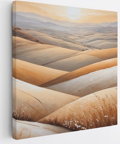 Saammp Canvas Schilderij - Landschap - Abstract - 20x20 - Foto op canvas - Wanddecoratie - Muurdecoratie Woonkamer - Slaapkamer decoratie - Canvas Print