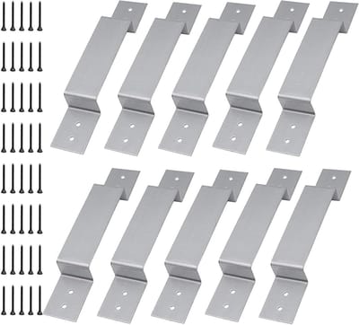 Hekpaalhouders - Paalsteunen - Hek reparatie - Anti-klapper ontwerp - 10 stuks - Meerkleurig