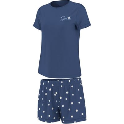 ESMARA Korte dames pyjama (Blauw, XS (32/34))