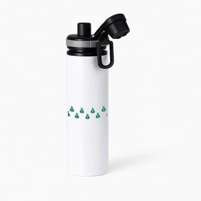 Hacebo® - Geld zakken waterfles met draaidop grijs - Geld - iemand die van geld houdt - cadeau voor iemand die houdt van geld - verjaardagscadeau - gift - geschenk - water fles - 850ML
