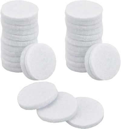 100 Stuks Aromatherapie Diffuser Navullingen - Ronde 20mm Kussens voor Essentiële Olie, Microvezel Absorptie voor Sieraden en Auto Ventilatie