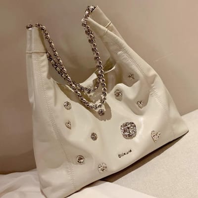 Tote Bag Dames Woon-werkverkeer Grote Tas Dames Schoudertas Ketting Modieus Veelzijdig Tote Bag brown